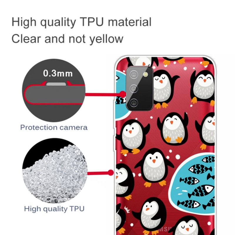 Hoesje Samsung Galaxy A02s Pinguïns En Vissen