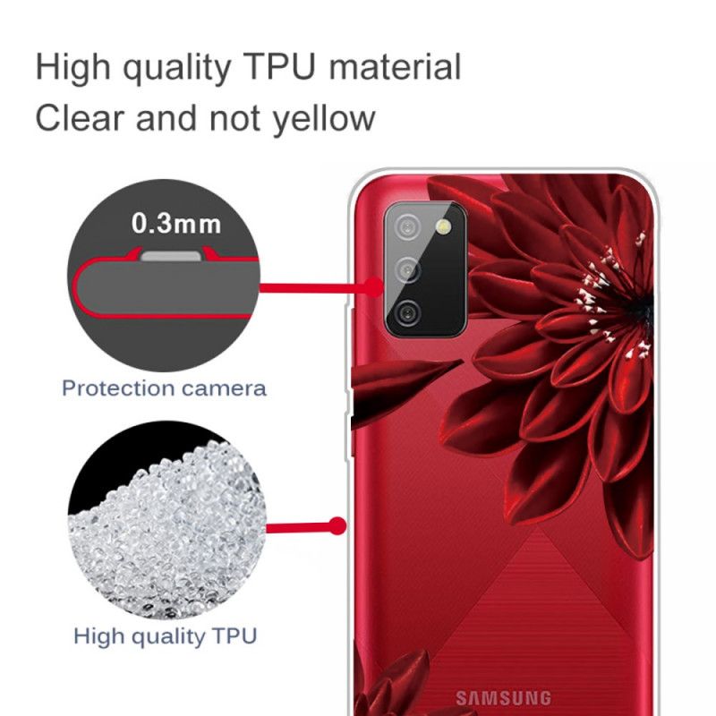 Hoesje Samsung Galaxy A02s Telefoonhoesje Wilde Bloemen