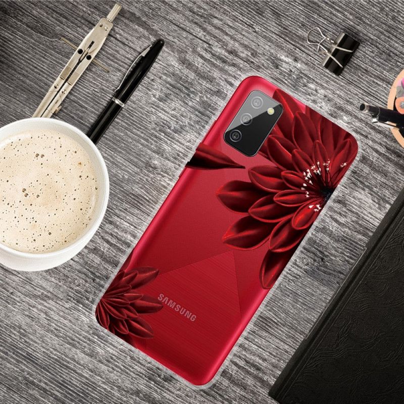 Hoesje Samsung Galaxy A02s Telefoonhoesje Wilde Bloemen