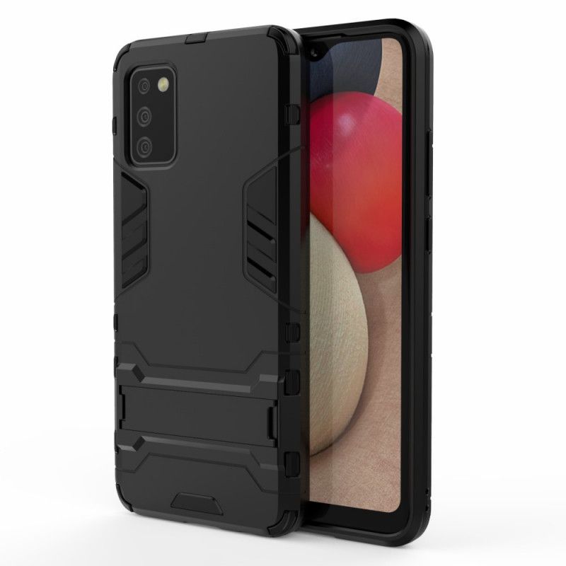Hoesje voor Samsung Galaxy A02s Rood Zwart Sterke Tong