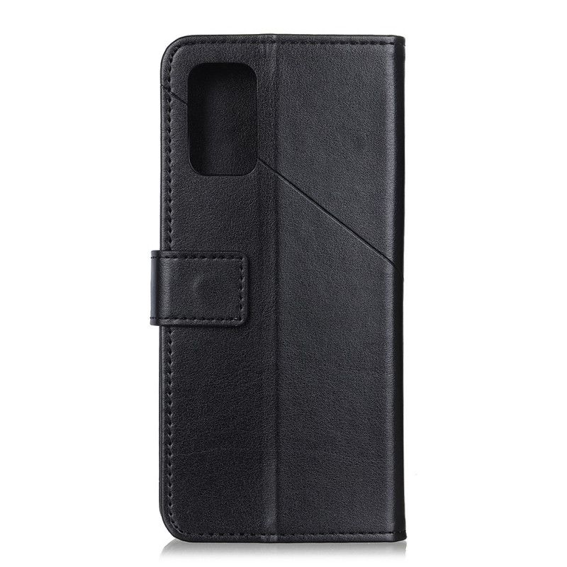 Leren Hoesje voor Samsung Galaxy A02s Rood Zwart Klinknagel X Ontwerp