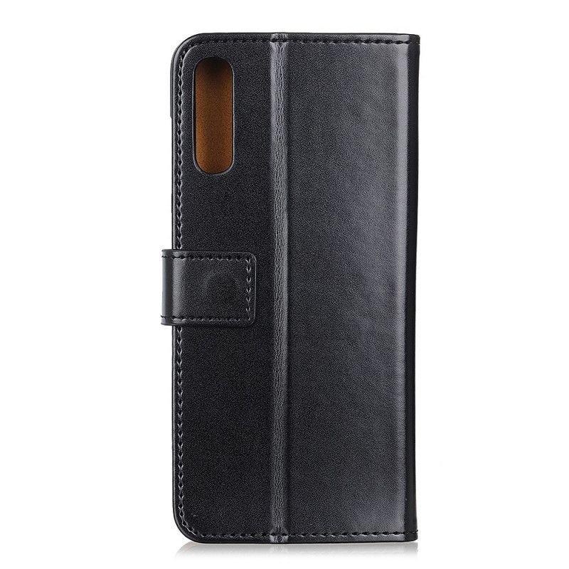 Bescherming Hoesje Sony Xperia L4 Rood Zwart Driekleurig Leereffect