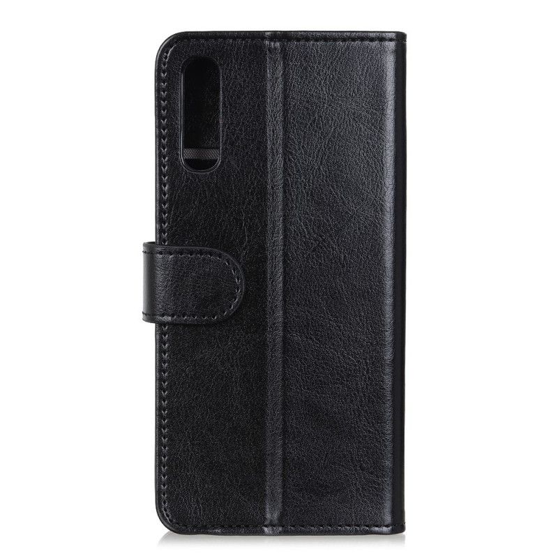 Bescherming Hoesje Sony Xperia L4 Wit Zwart Klassieke Leerstijl