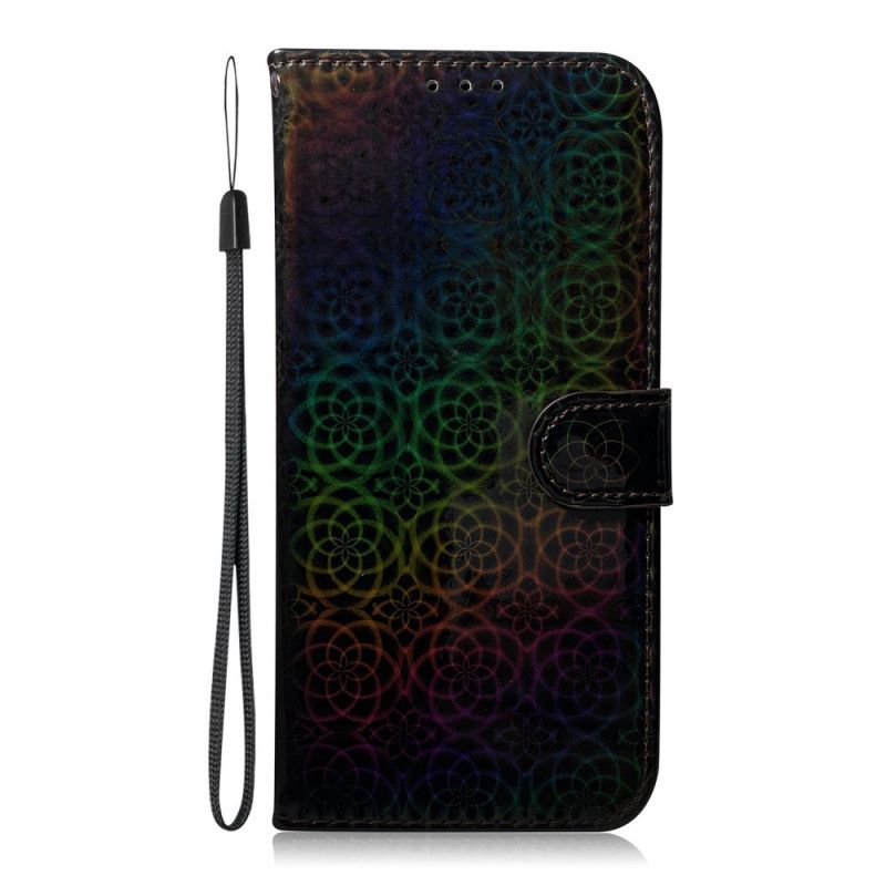 Flip Case Leren Sony Xperia L4 Grijs Zwart Pure Kleur