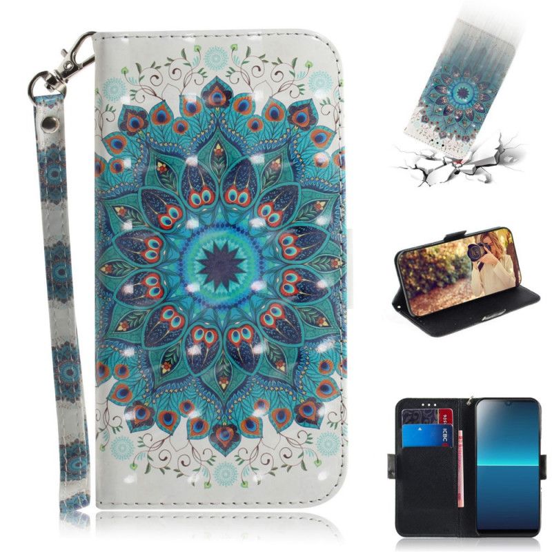 Flip Case Leren Sony Xperia L4 Meesterlijke Mandala Met String
