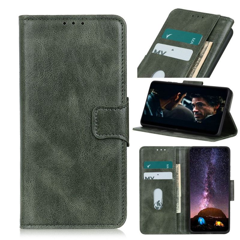 Leren Hoesje voor Sony Xperia L4 Groen Design Leerstijl