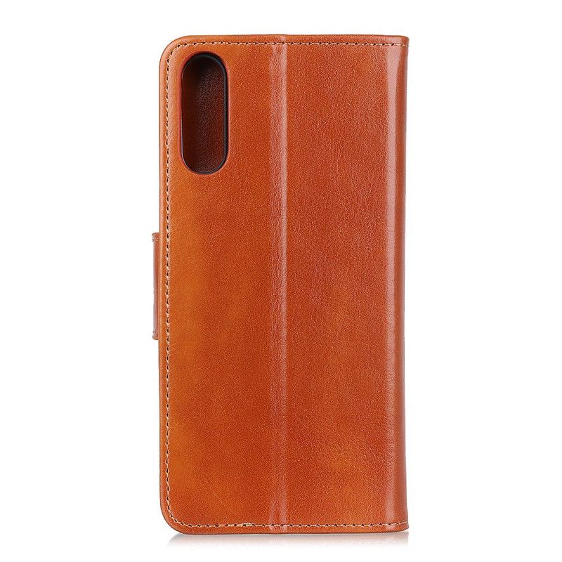 Leren Hoesje voor Sony Xperia L4 Rood Zwart Finesse Kunstleer