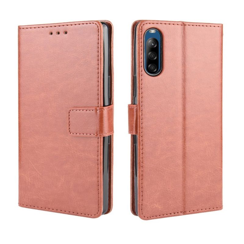 Leren Hoesje voor Sony Xperia L4 Rood Zwart Flitsend Kunstleer