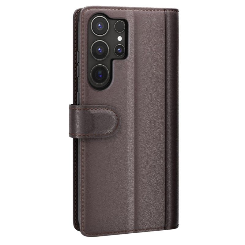 Bescherming Hoesje Samsung Galaxy S25 Ultra 5g Echt Leer