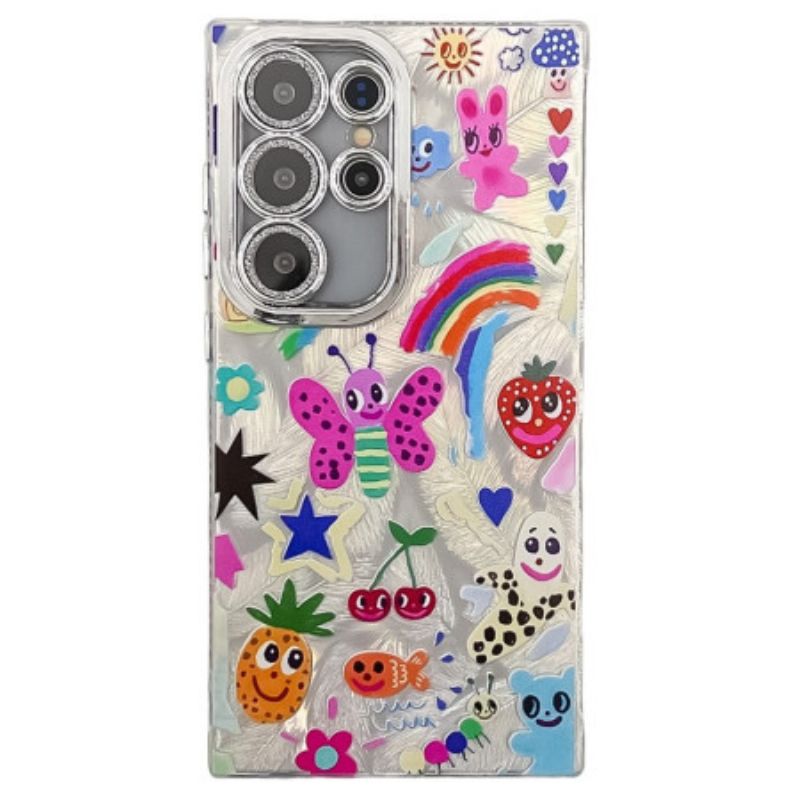 Case Hoesje Samsung Galaxy S25 Ultra 5g Telefoonhoesje Leuke Vlinders