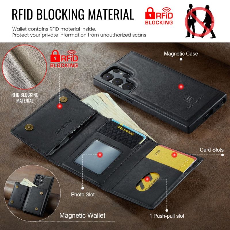 Cover Hoesje Samsung Galaxy S25 Ultra 5g Telefoonhoesje Afneembare Magnetische Portemonnee