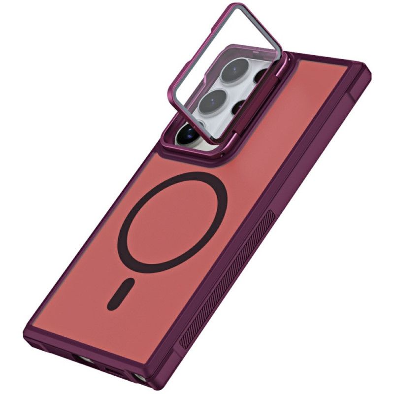 Cover Hoesje Samsung Galaxy S25 Ultra 5g Telefoonhoesje Magsafe-compatibel Mat Anti-vingerafdrukontwerp Met Standaard