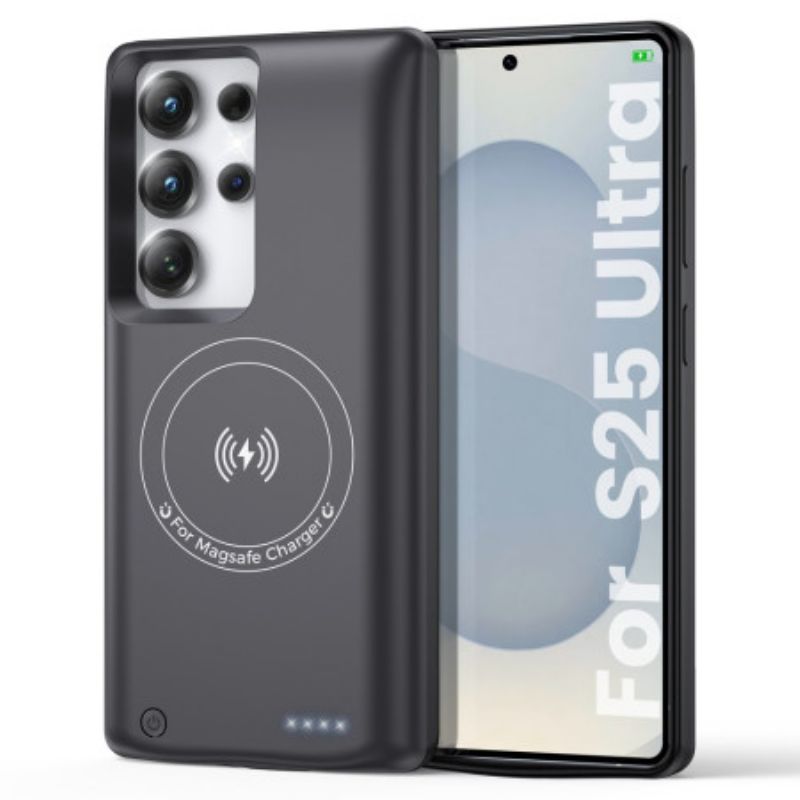 Externe Batterijhoes Van 10000 Mah Voor Samsung Galaxy S25 Ultra Met Magnetische Bevestiging