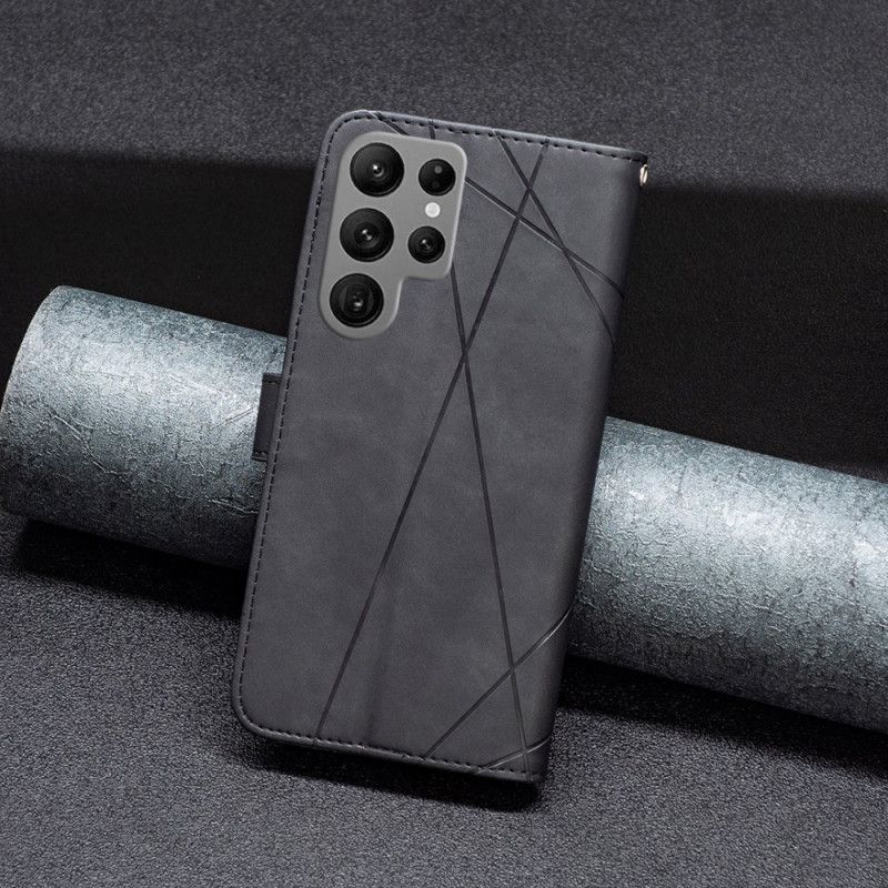 Flip Case Leren Samsung Galaxy S25 Ultra 5g Geometrisch Binfen Kleur