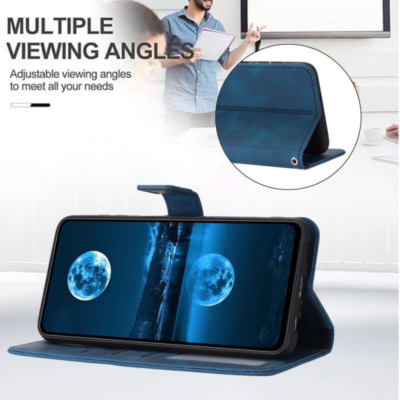 Flip Case Leren Samsung Galaxy S25 Ultra 5g Klassieke Lederlook Met Bandje