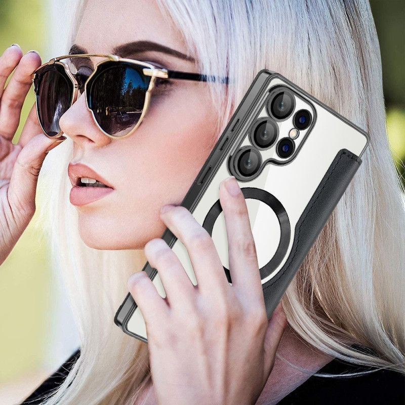 Folio-hoesje Samsung Galaxy S25 Ultra 5g Magsafe-compatibel Gewatteerd