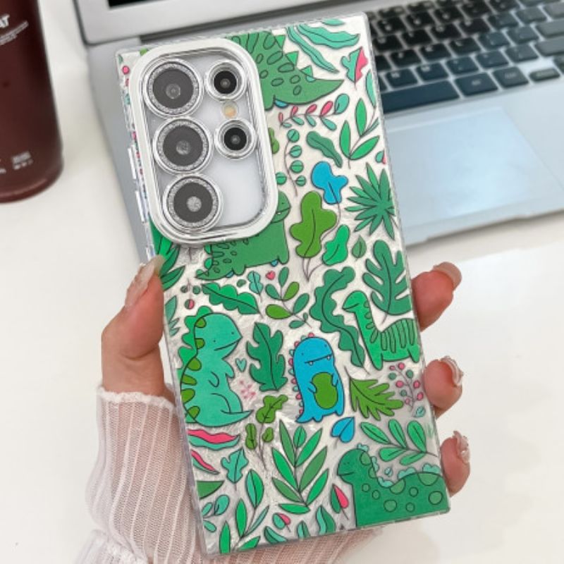 Hoesje Samsung Galaxy S25 Ultra 5g Leuke Dinosaurussen Met Lensbeschermer
