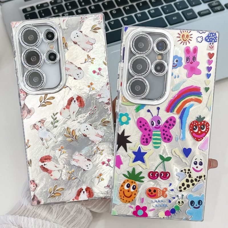 Hoesje Samsung Galaxy S25 Ultra 5g Leuke Dinosaurussen Met Lensbeschermer