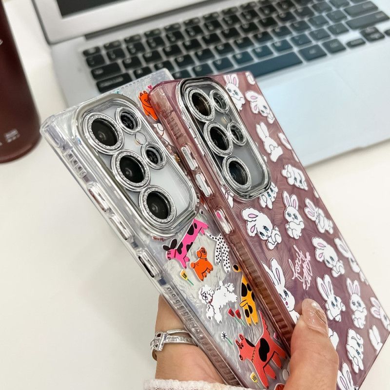 Hoesje Samsung Galaxy S25 Ultra 5g Leuke Dinosaurussen Met Lensbeschermer