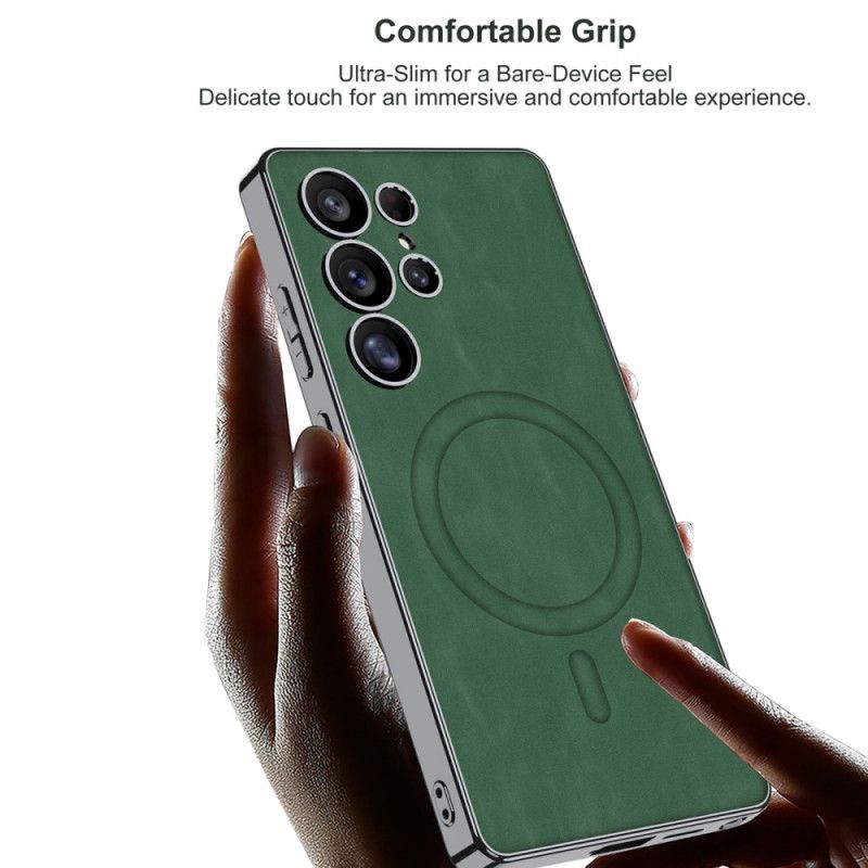 Hoesje Samsung Galaxy S25 Ultra 5g Mat Kunstleer Compatibel Met Magsafe