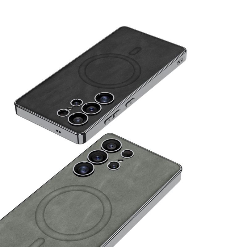 Hoesje Samsung Galaxy S25 Ultra 5g Mat Kunstleer Compatibel Met Magsafe