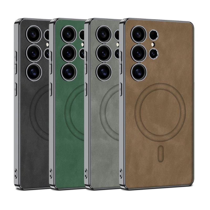 Hoesje Samsung Galaxy S25 Ultra 5g Mat Kunstleer Compatibel Met Magsafe