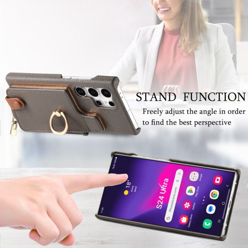 Hoesje Samsung Galaxy S25 Ultra 5g Portemonnee Van Imitatieleer