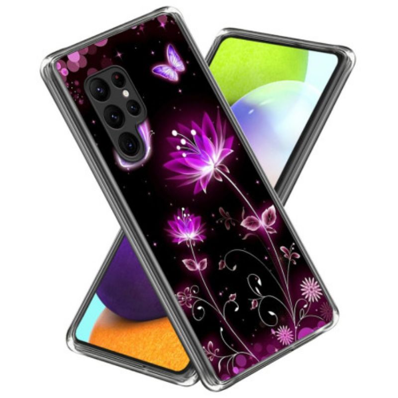 Hoesje Samsung Galaxy S25 Ultra 5g Roze Lotus Bescherming Hoesje