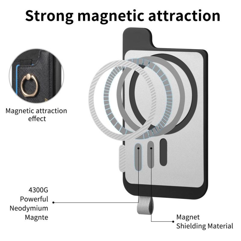 Hoesje Voor Samsung Galaxy S25 Ultra 5g Afneembare Kaarthouder In Suède-stijl