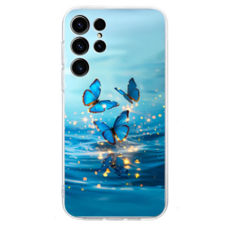 Hoesje Voor Samsung Galaxy S25 Ultra 5g Blauwe Vlinders
