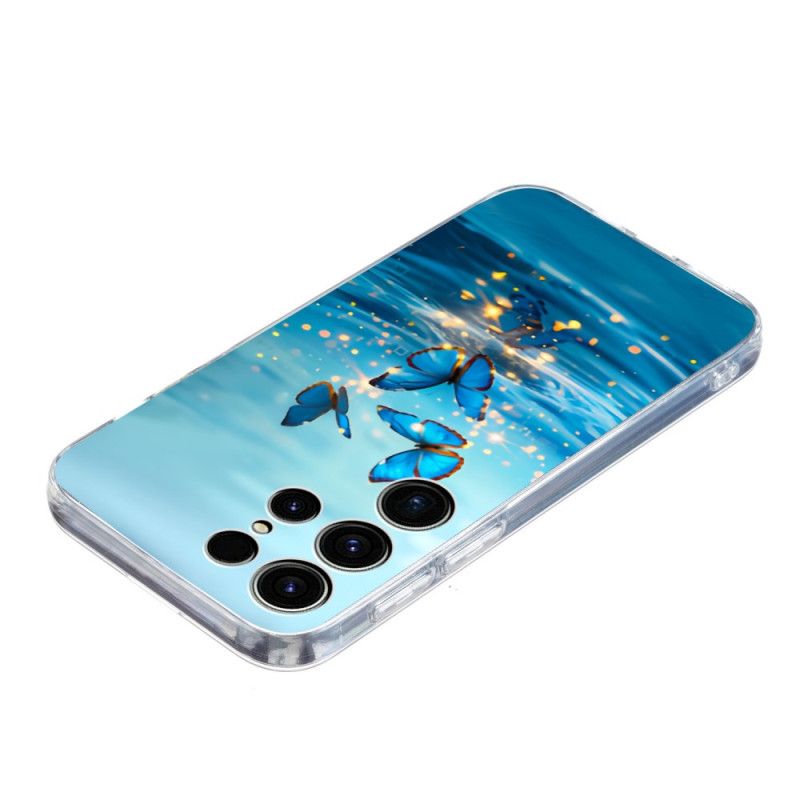 Hoesje Voor Samsung Galaxy S25 Ultra 5g Blauwe Vlinders