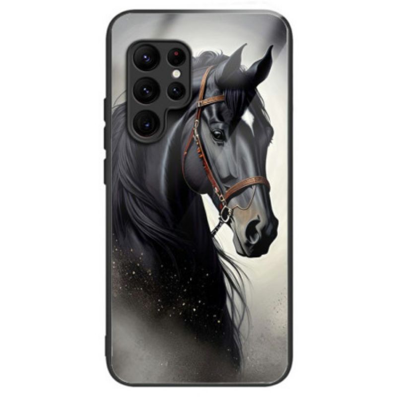 Hoesje Voor Samsung Galaxy S25 Ultra 5g Grijs Paard Van Gehard Glas