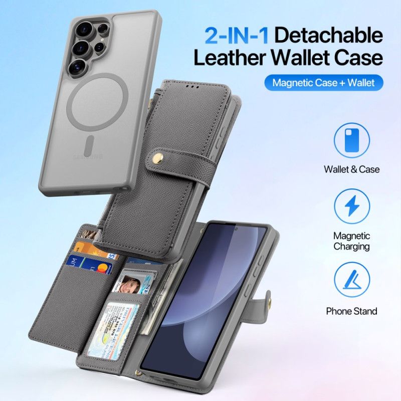 Leren Hoesje Samsung Galaxy S25 Ultra 5g Afneembare Lawa-serie Dux Ducis-hoes Bescherming Hoesje