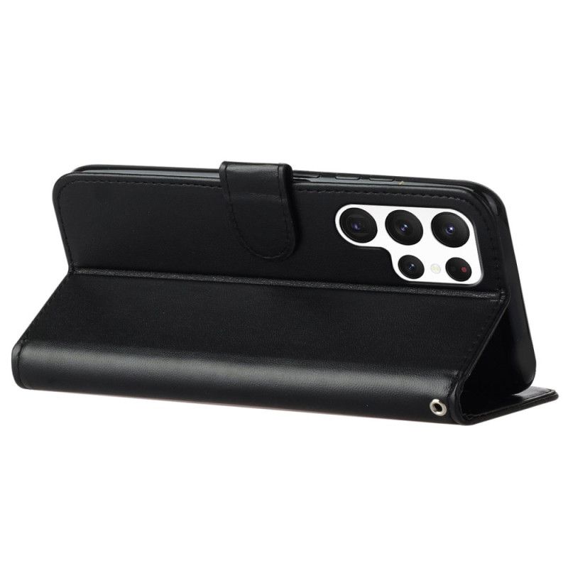 Leren Hoesje Samsung Galaxy S25 Ultra 5g Effen Kunstleer