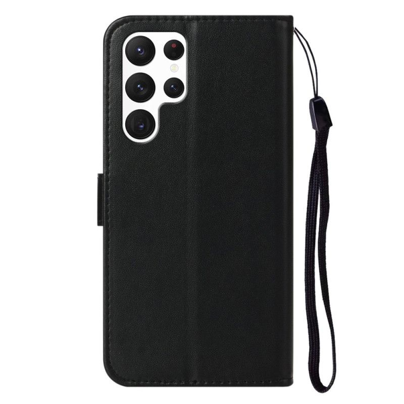 Leren Hoesje Samsung Galaxy S25 Ultra 5g Effen Kunstleer