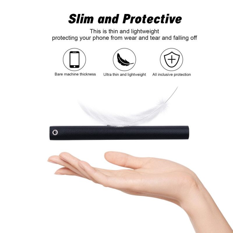 Leren Hoesje Voor Samsung Galaxy S25 Ultra 5g Effen Leerlook Met Bandje