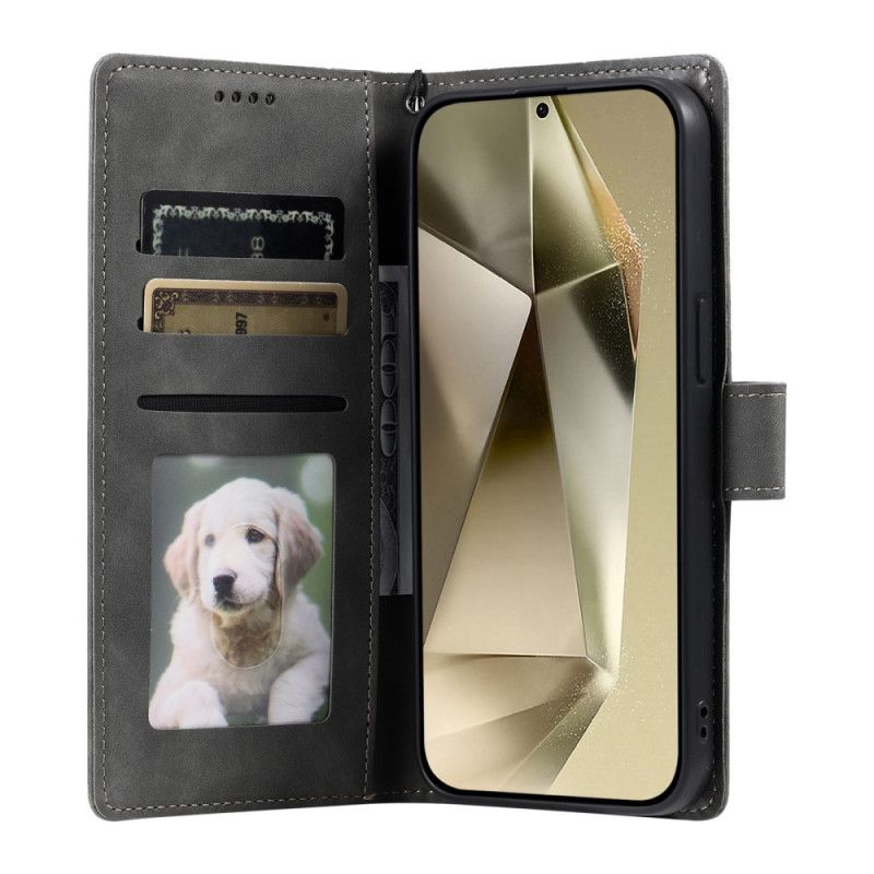 Leren Hoesje Voor Samsung Galaxy S25 Ultra 5g Suède-look Mandala