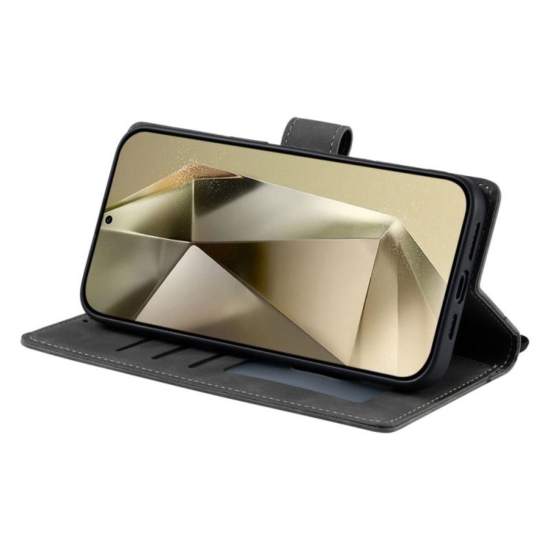 Leren Hoesje Voor Samsung Galaxy S25 Ultra 5g Suède-look Mandala