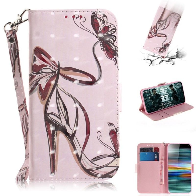 Bescherming Hoesje Sony Xperia 10 Telefoonhoesje Riempomp