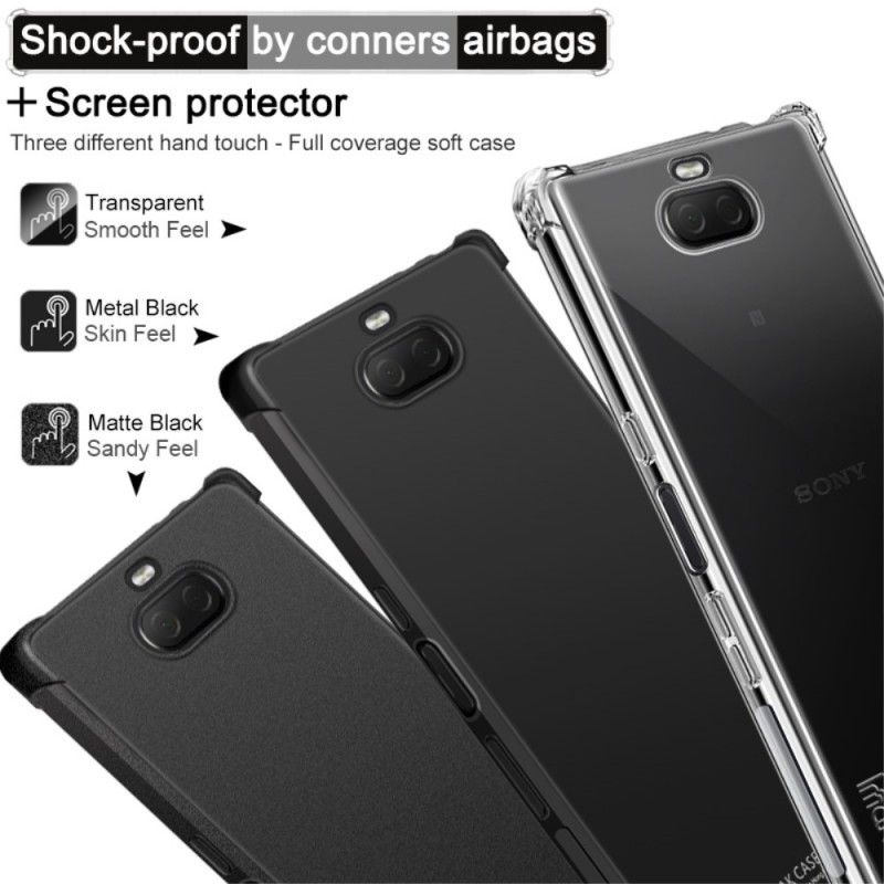 Case Hoesje Sony Xperia 10 Zwart Telefoonhoesje Imak Huidgevoel