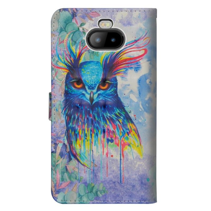 Cover Folio-hoesje Sony Xperia 10 Telefoonhoesje Aquarel Vogel