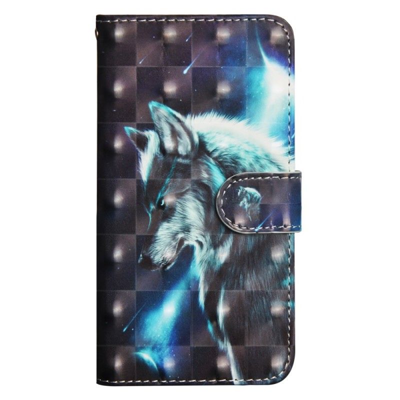 Flip Case Leren Sony Xperia 10 Majestueuze Wolf