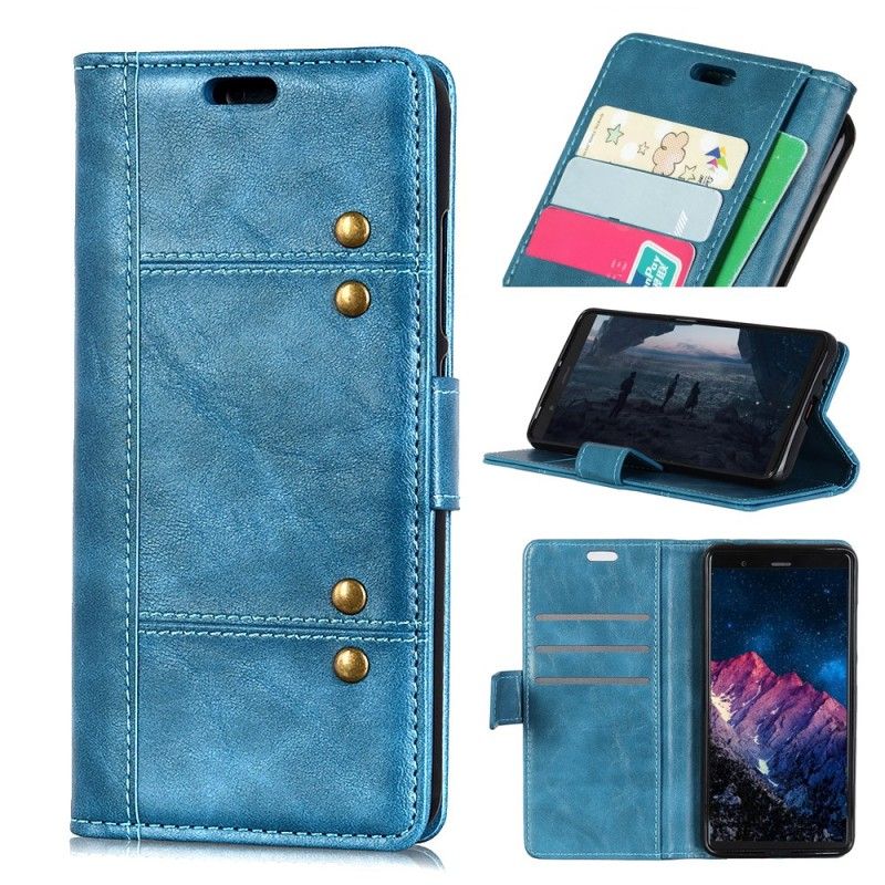 Leren Hoesje voor Sony Xperia 10 Antiek Leereffect