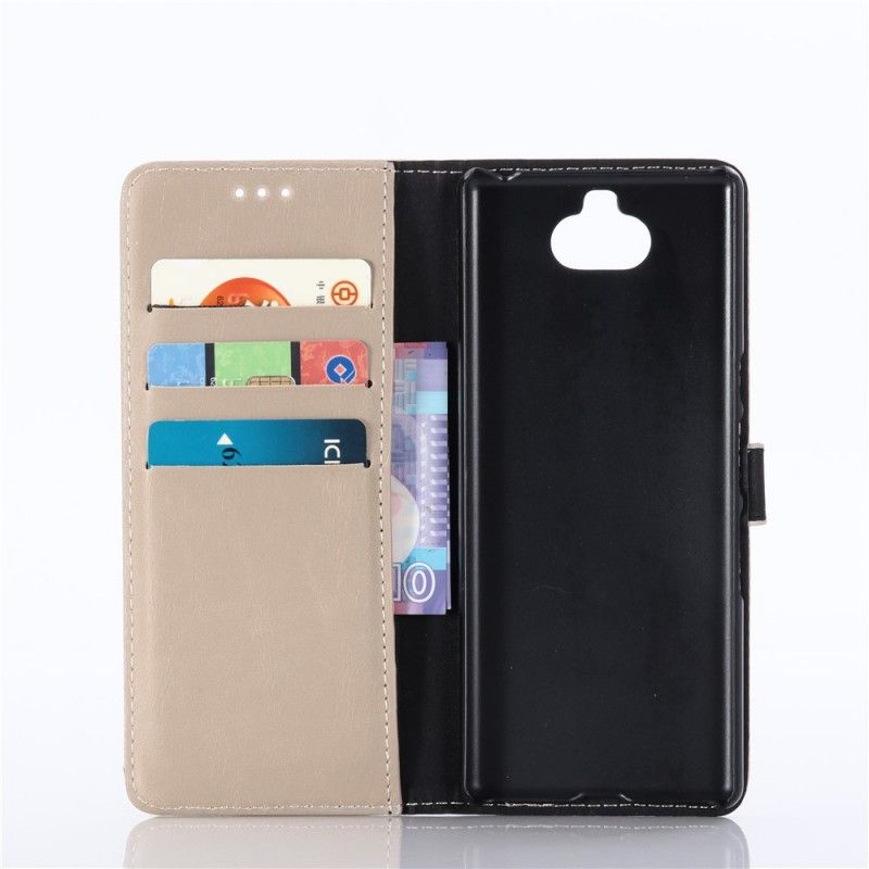 Leren Hoesje voor Sony Xperia 10 Retro Kunstleer