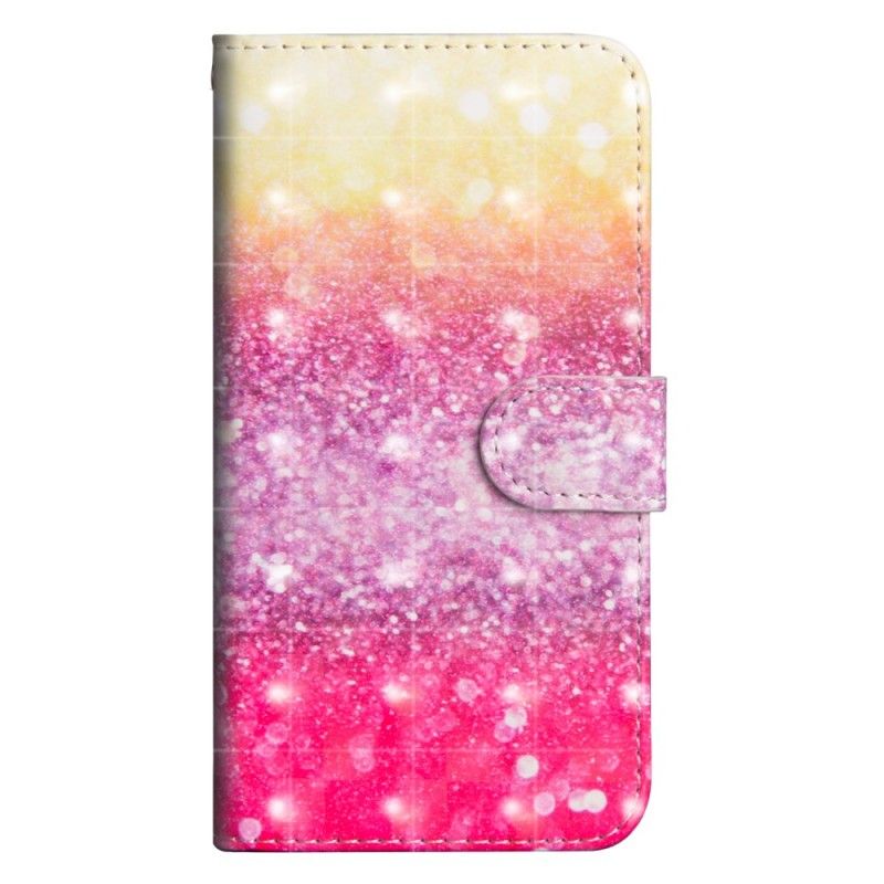 Leren Hoesje voor Sony Xperia 10 Verloop Magenta Glitter