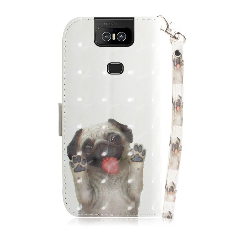 Bescherming Hoesje Asus ZenFone 6 Telefoonhoesje Hou Van Mijn Hond Met String