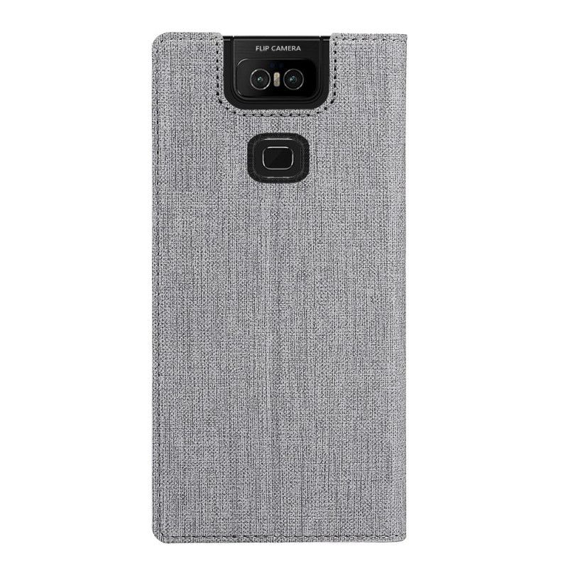 Folio-hoesje voor Asus ZenFone 6 Grijs Zwart Gestructureerd