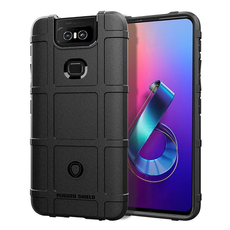 Hoesje Asus ZenFone 6 Grijs Zwart Robuust Schild