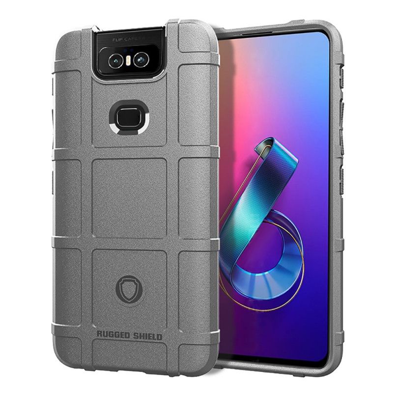 Hoesje Asus ZenFone 6 Grijs Zwart Robuust Schild