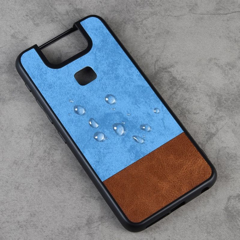 Hoesje voor Asus ZenFone 6 Rood Grijs Tweekleurig Kunstleer